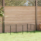 Hundezwinger Schwarz 7 m² Stahl