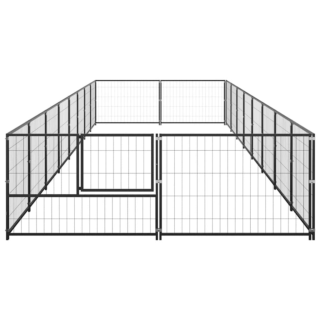 Hundezwinger Schwarz 16 m² Stahl