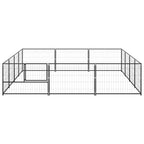 Hundezwinger Schwarz 12 m² Stahl