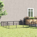 Hundezwinger Schwarz 12 m² Stahl