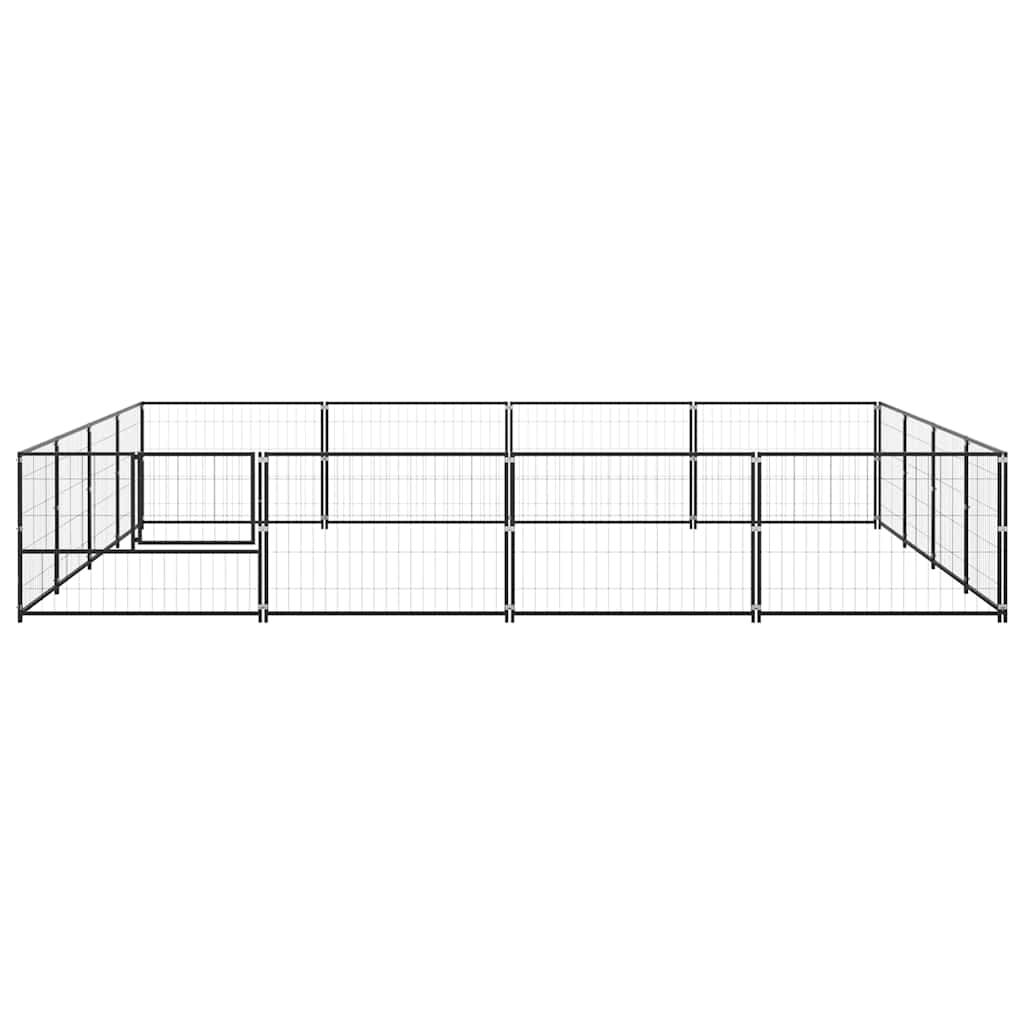 Hundezwinger Schwarz 16 m² Stahl