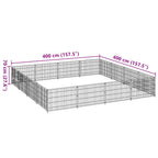 Hundezwinger Schwarz 16 m² Stahl