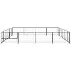 Hundezwinger Schwarz 24 m² Stahl