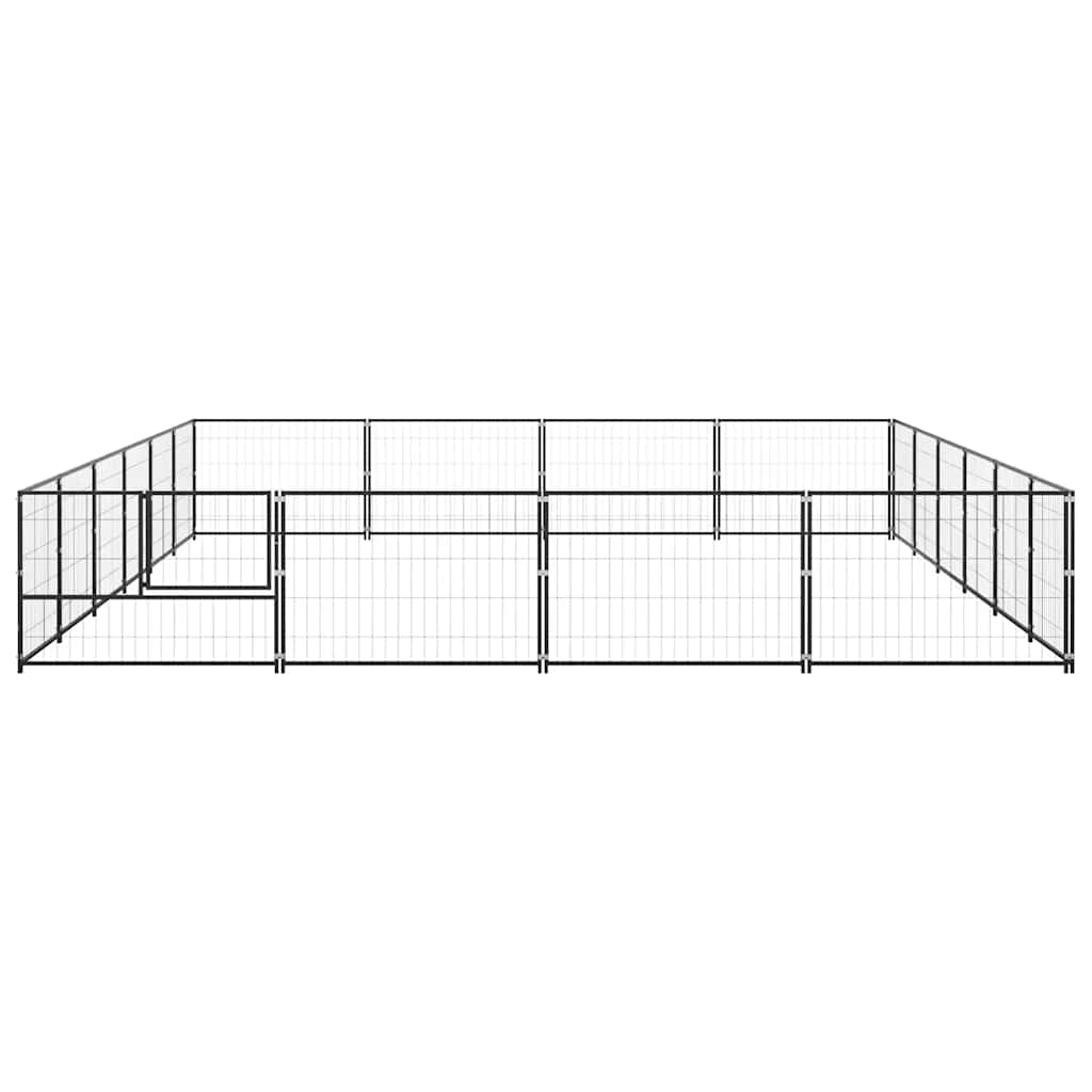 Hundezwinger Schwarz 24 m² Stahl