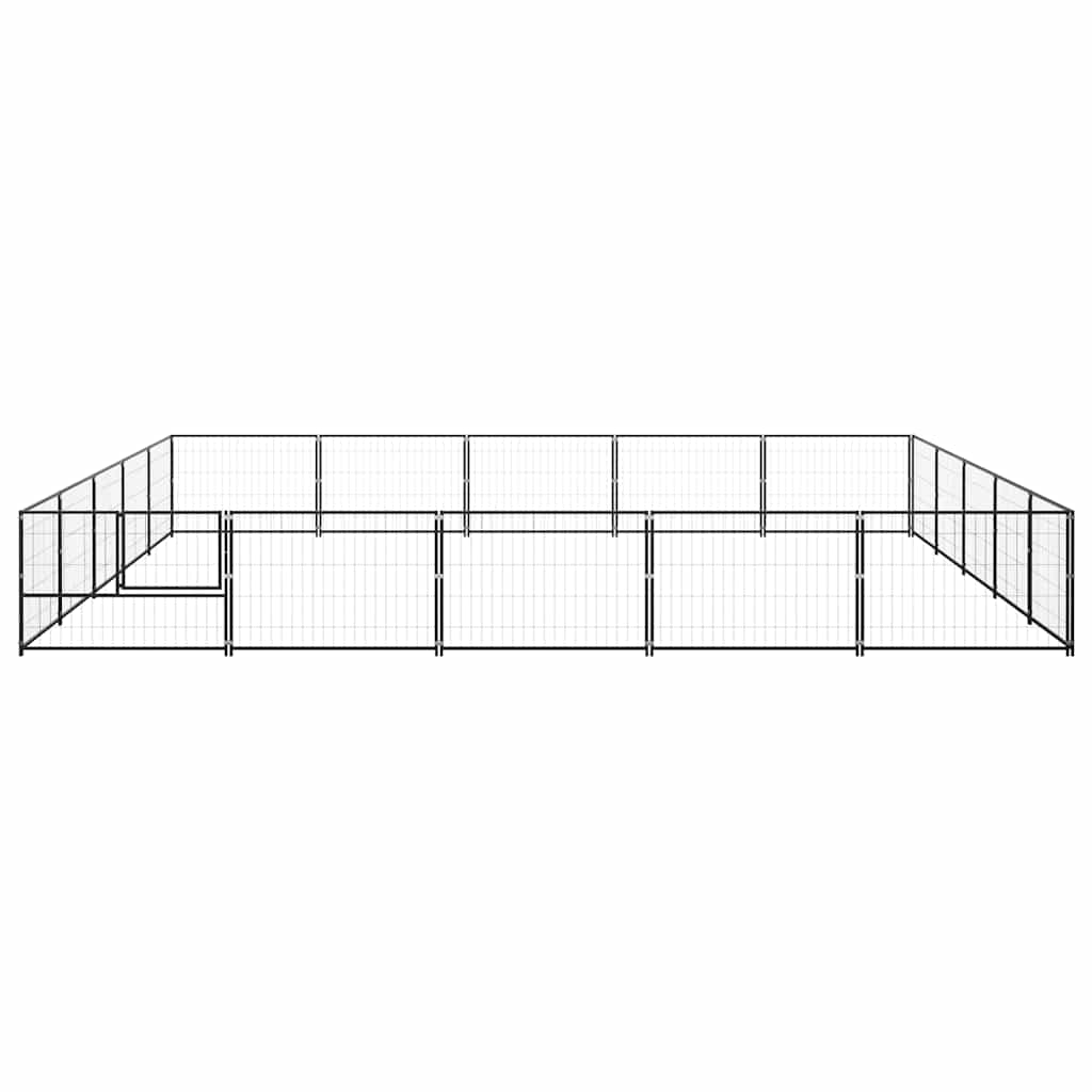 Hundezwinger Schwarz 25 m² Stahl