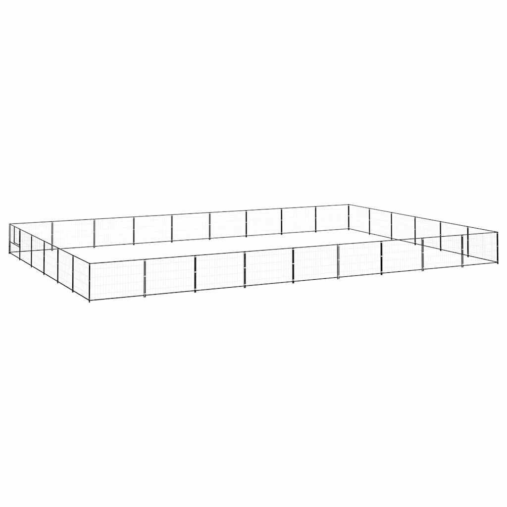 Hundezwinger Schwarz 54 m² Stahl