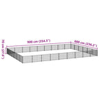 Hundezwinger Schwarz 54 m² Stahl