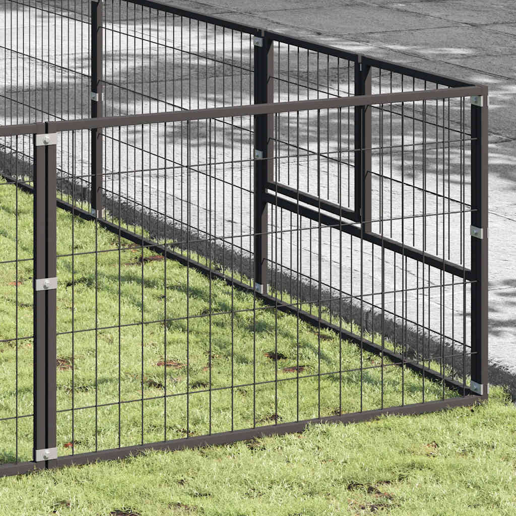 Hundezwinger Schwarz 49 m² Stahl