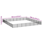 Hundezwinger Schwarz 49 m² Stahl
