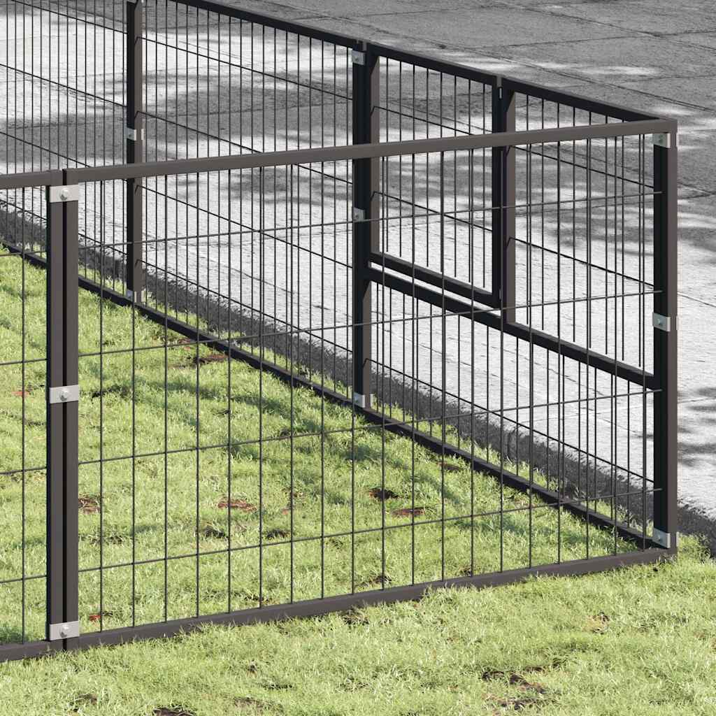 Hundezwinger Schwarz 63 m² Stahl