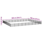 Hundezwinger Schwarz 63 m² Stahl