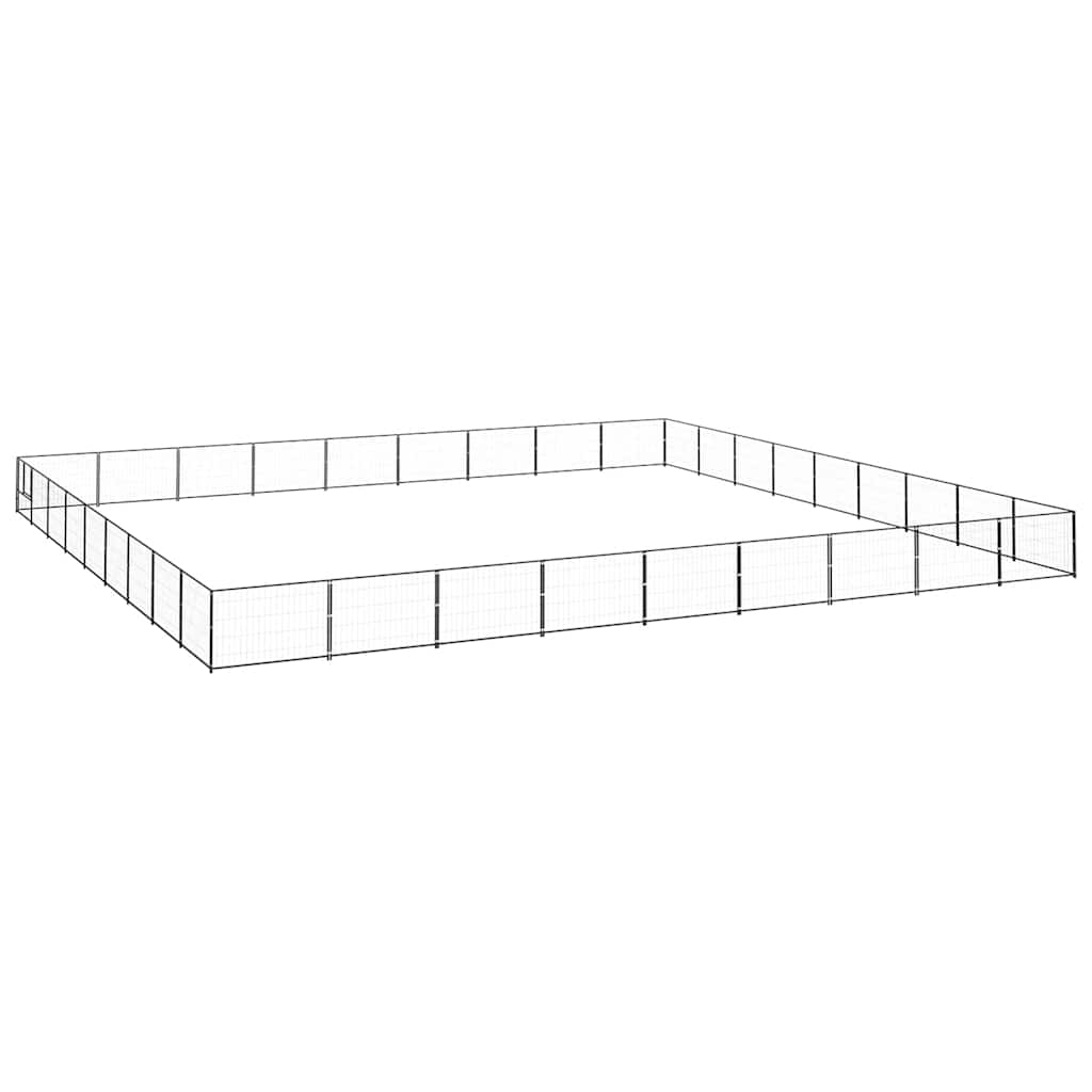 Hundezwinger Schwarz 81 m² Stahl