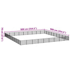 Hundezwinger Schwarz 81 m² Stahl