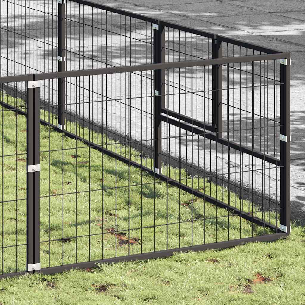 Hundezwinger Schwarz 90 m² Stahl