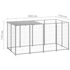 Hundezwinger Silbern 2,42 m² Stahl