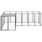 Hundezwinger Schwarz 4,84 m² Stahl