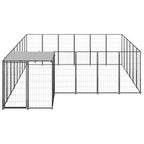 Hundezwinger Schwarz 12,1 m² Stahl