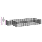 Hundezwinger Schwarz 22,99 m² Stahl