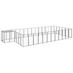 Hundezwinger Schwarz 26,62 m² Stahl