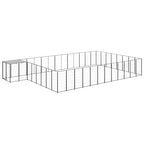 Hundezwinger Schwarz 30,25 m² Stahl