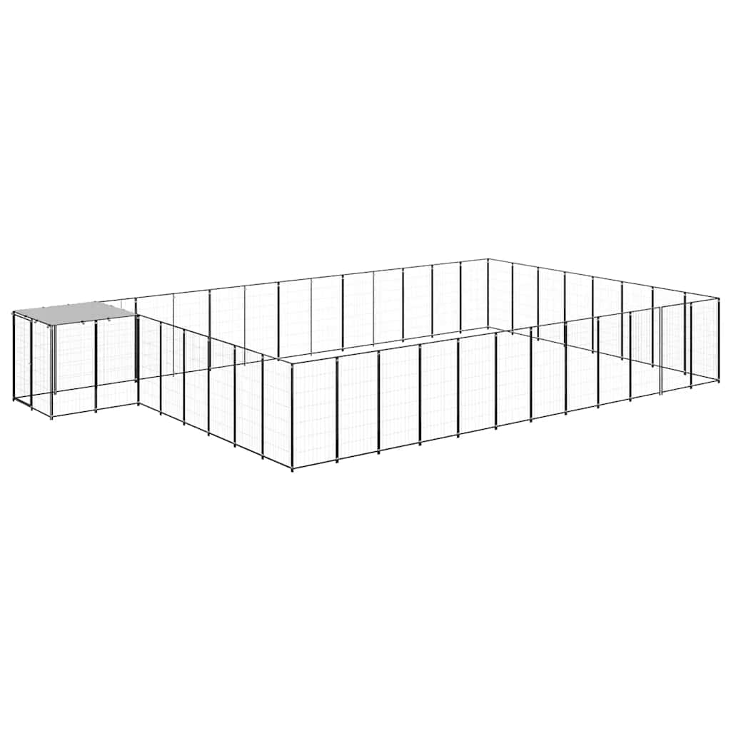 Hundezwinger Schwarz 30,25 m² Stahl