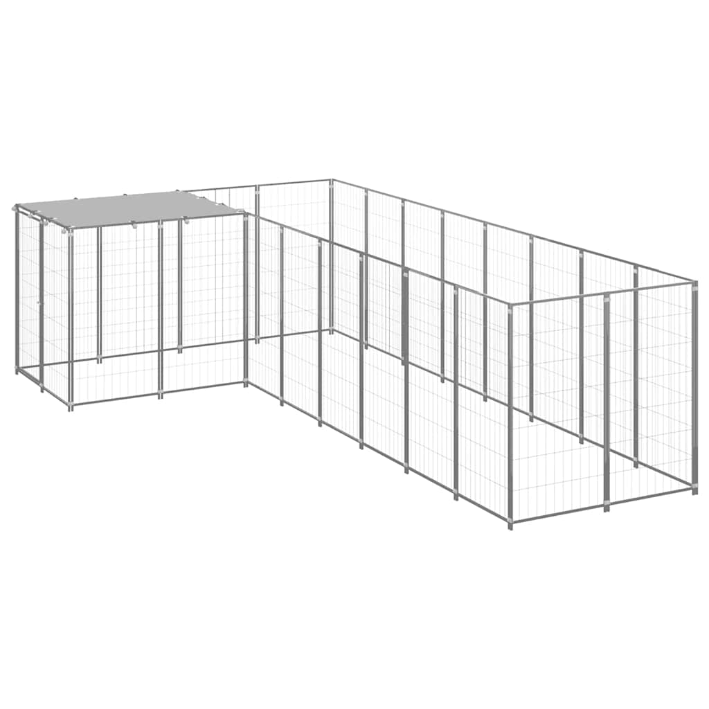 Hundezwinger Silbern 6,05 m² Stahl