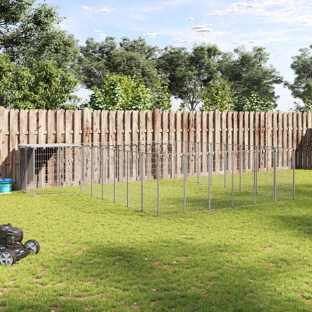 Hundezwinger Silbern 15,73 m² Stahl