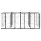 Outdoor-Hundezwinger Stahl mit Überdachung 9,68 m²