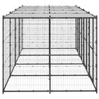 Outdoor-Hundezwinger Stahl mit Überdachung 9,68 m²