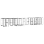 Outdoor-Hundezwinger Stahl mit Überdachung 24,2 m²