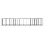 Outdoor-Hundezwinger Stahl mit Überdachung 24,2 m²