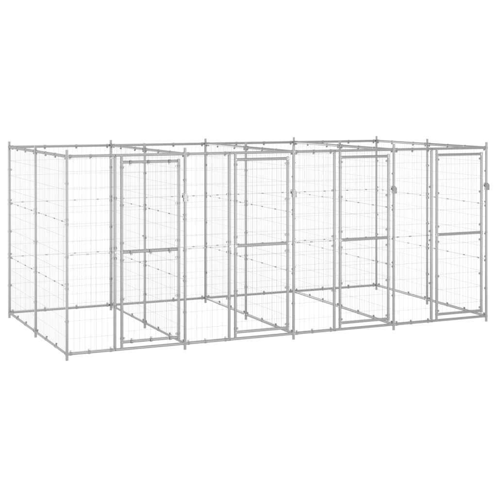Outdoor-Hundezwinger Verzinkter Stahl 9,68 m²