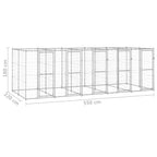 Outdoor-Hundezwinger Verzinkter Stahl 12,1 m²