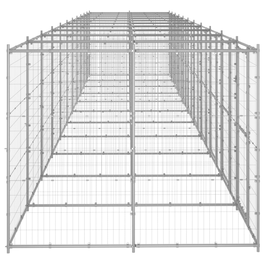 Outdoor-Hundezwinger Verzinkter Stahl 26,62 m²
