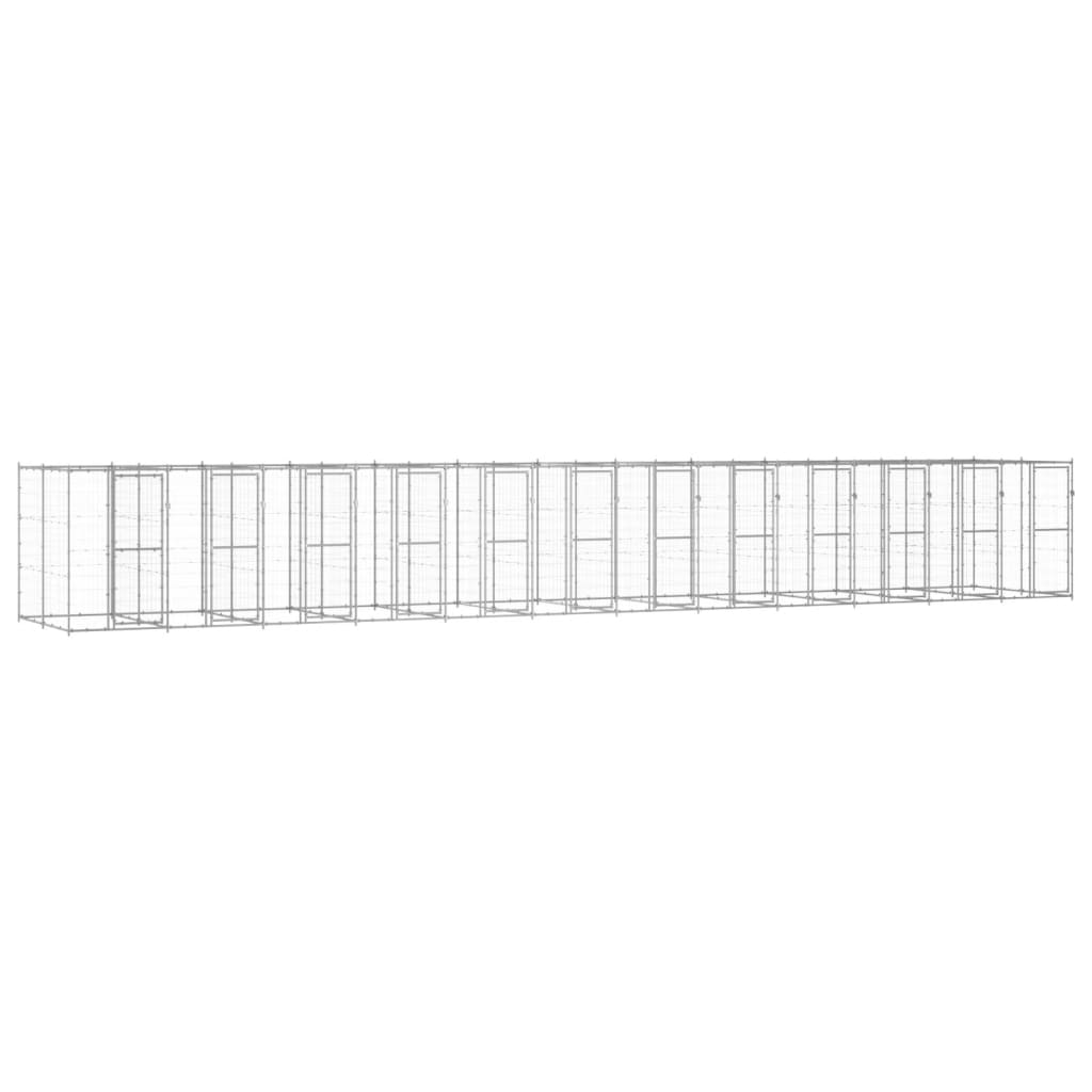 Outdoor-Hundezwinger Verzinkter Stahl 29,04 m²