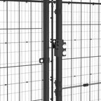 Outdoor-Hundezwinger mit Überdachung Stahl 21,78 m²