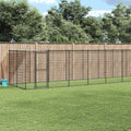 Outdoor-Hundezwinger mit Überdachung Stahl 21,78 m²