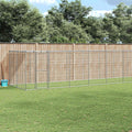Outdoor-Hundezwinger mit Überdachung Verzinkter Stahl 26,62 m²
