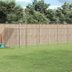 Outdoor-Hundezwinger mit Überdachung Verzinkter Stahl 26,62 m²