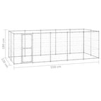 Outdoor-Hundezwinger Verzinkter Stahl 12,1 m²