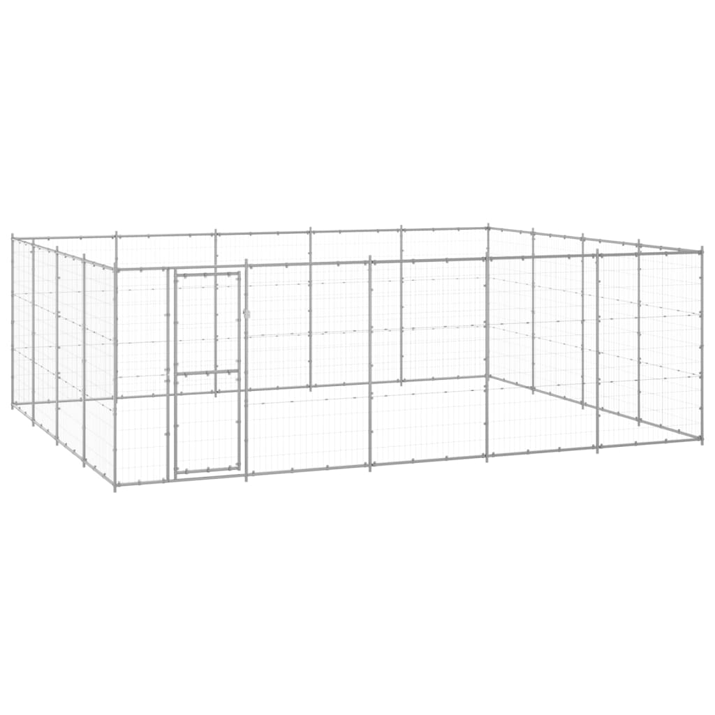 Outdoor-Hundezwinger Verzinkter Stahl 24,2 m²