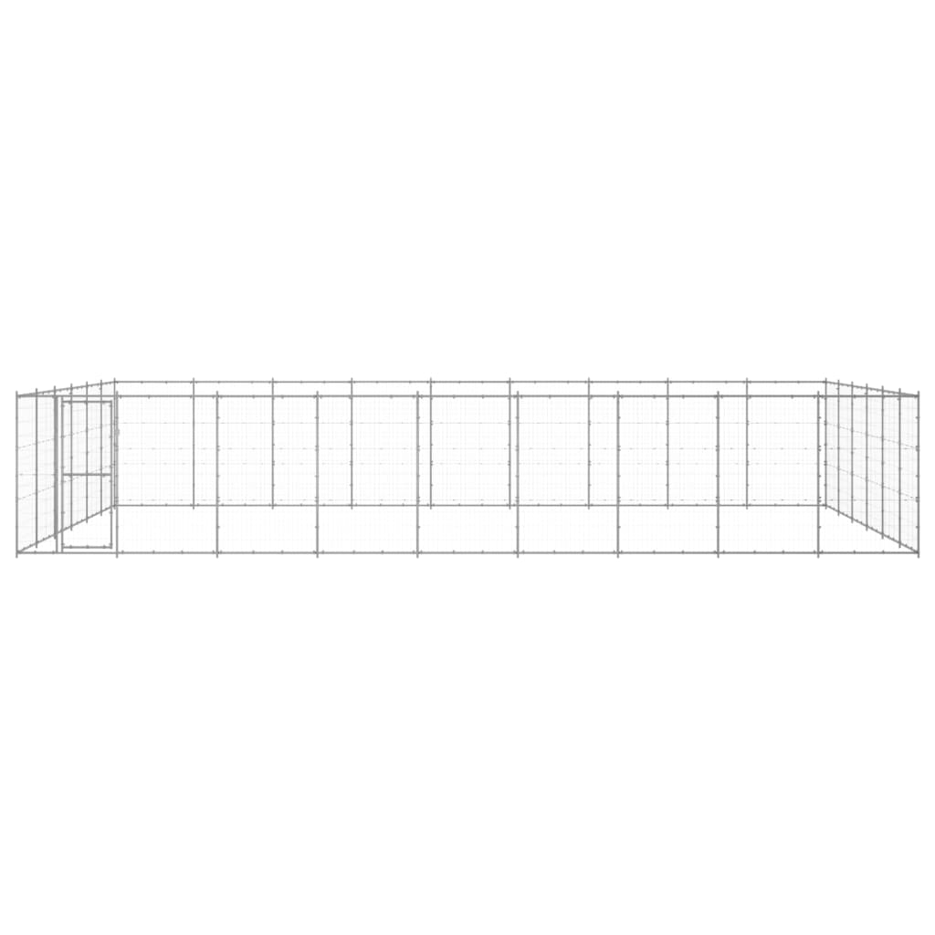 Outdoor-Hundezwinger Verzinkter Stahl 65,34 m²