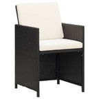 Gartenstühle 4 Stk. Poly Rattan Schwarz