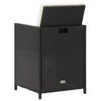 Gartenstühle 4 Stk. Poly Rattan Schwarz