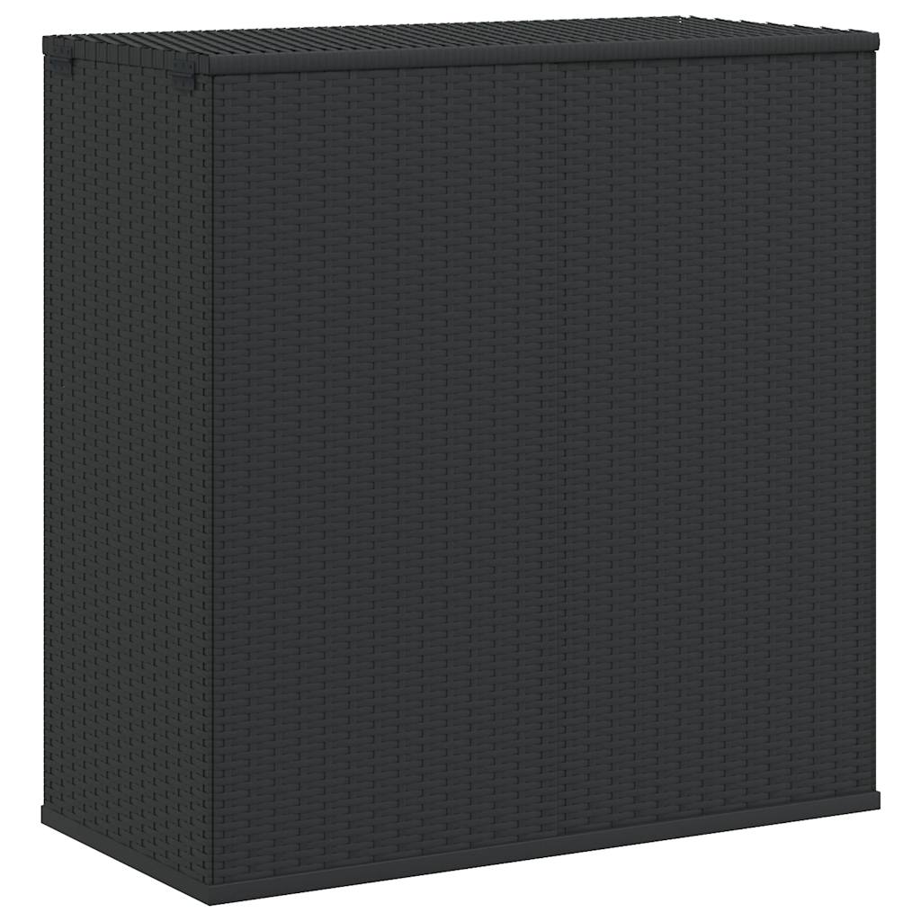 Garten-Kissenbox PE Rattan 100x49x103,5 cm Schwarz