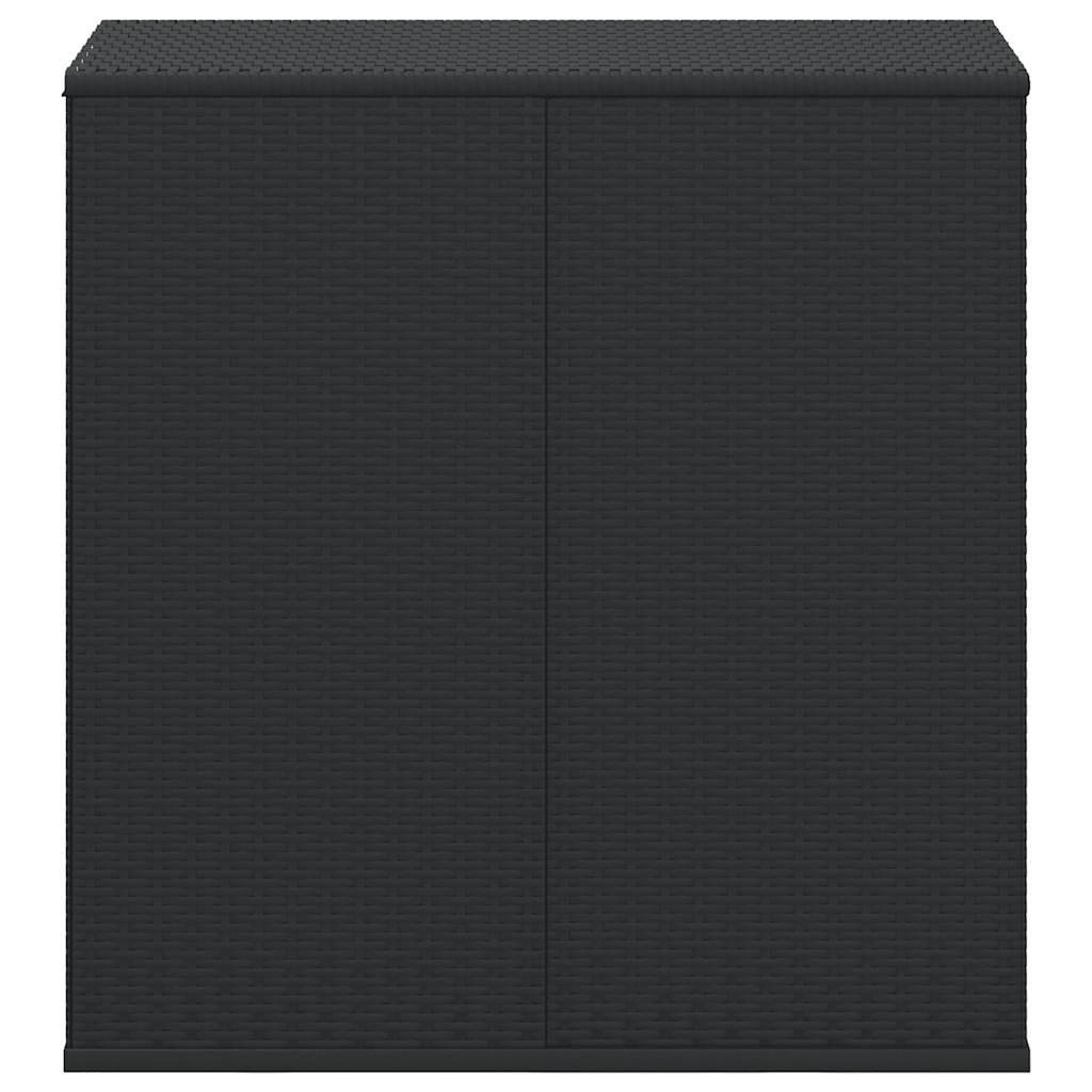 Garten-Kissenbox PE Rattan 100x49x103,5 cm Schwarz