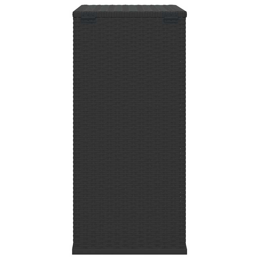 Garten-Kissenbox PE Rattan 100x49x103,5 cm Schwarz