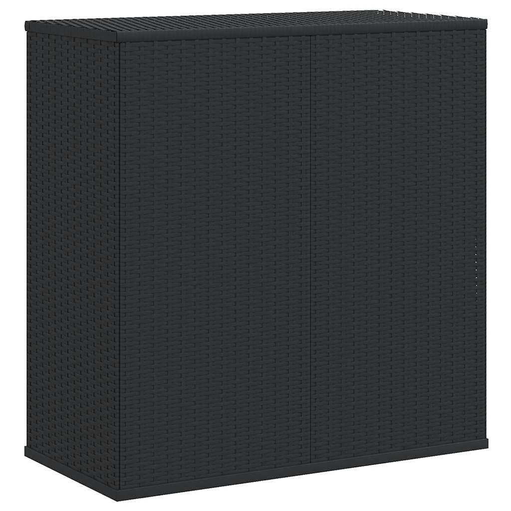 Garten-Kissenbox PE Rattan 100x49x103,5 cm Schwarz