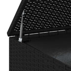 Garten-Kissenbox PE Rattan 100x49x103,5 cm Schwarz