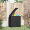 Garten-Kissenbox PE Rattan 100x49x103,5 cm Schwarz
